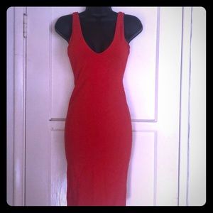 Red Midi Dress Forever 21